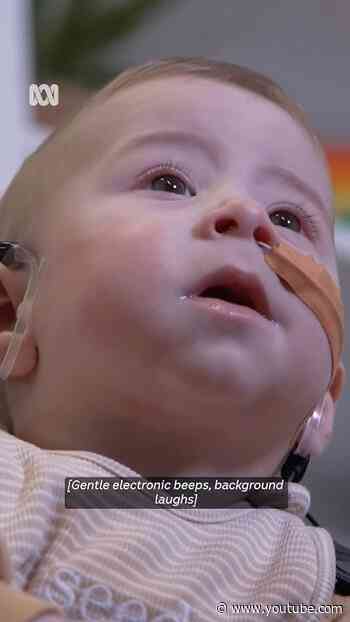 Baby twins born deaf hear mum's voice for first time | ABC NEWS