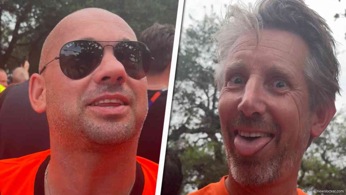 Wesley Sneijder en Edwin van der Sar dollen met elkaar in Oranjemars: 'Dat heb ik tegen hem gezegd'