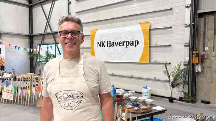 Zwoegen tijdens het NK Haverpap: 'Het is heel gezond en voedzaam'