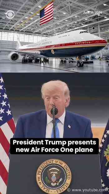 Trump presents new Air Force One plane #shorts