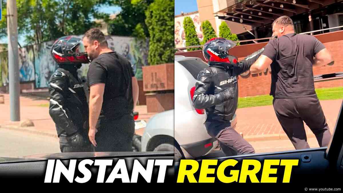 WHEN BULLIES GET HUMBLED | MOTORCYCLE MOMENTS & CRASHES #32