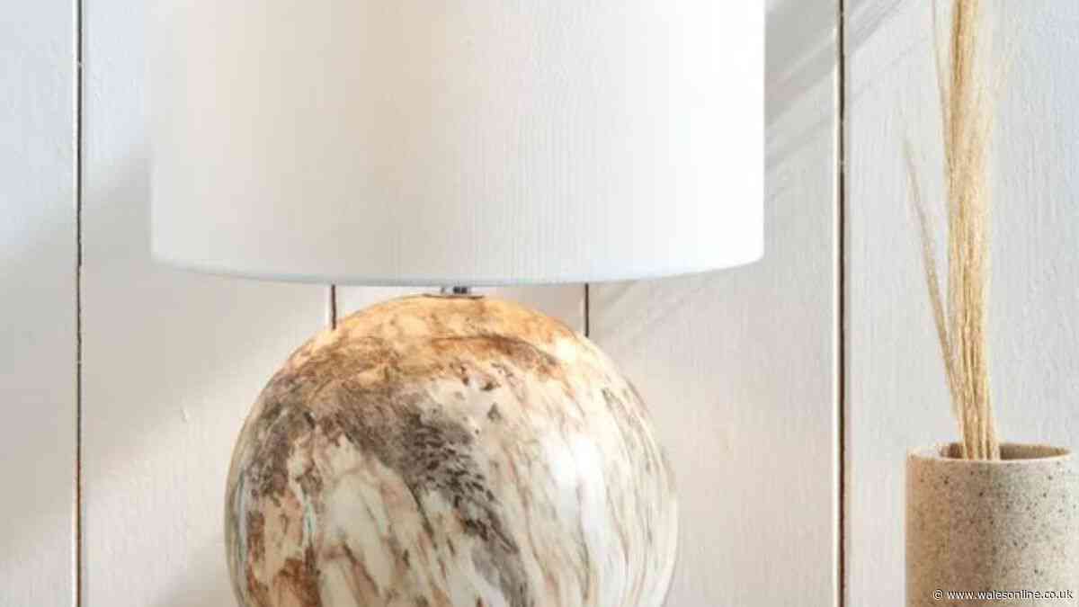 'Classy' five-star rated Dunelm lamp 'feels just like marble' and £39 in sale