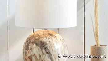 'Classy' five-star rated Dunelm lamp 'feels just like marble' and £39 in sale