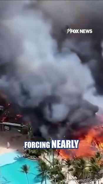 MASSIVE fire at Dominican hotel leaves one dead #foxnews #news #shorts #travel #hotel #fire