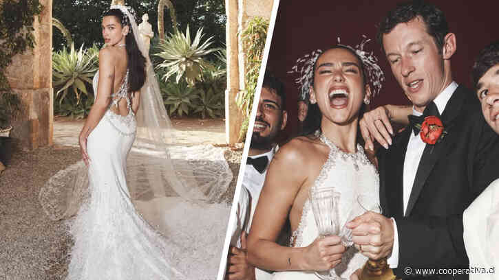 Dua Lipa brilla en las imágenes de su boda con Callum Turner