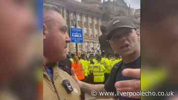 Darren Gee confronts Billy Moore in heated scenes at Britain First rally