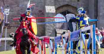 Bamburgh Castle hosts live jousting as knights battle in front of sell out Northumberland crowd