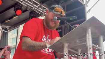 'Rock star' Hurricanes player inks new two-year deal DURING Stanley Cup victory parade rally in North Carolina