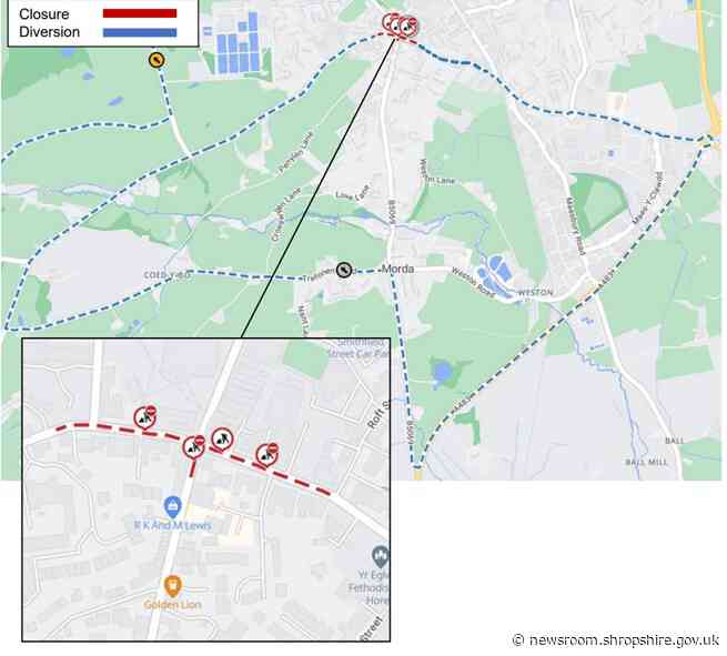 Upper Brook Street and Lower Brook Street in Oswestry to be resurfaced