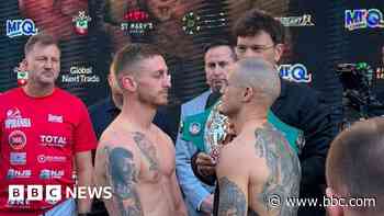 Boxer weighs-in ahead of homecoming bout