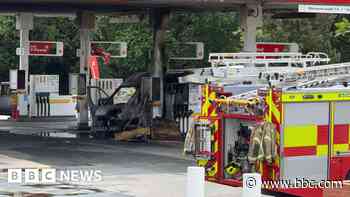 Arson arrest as man seriously hurt at petrol station