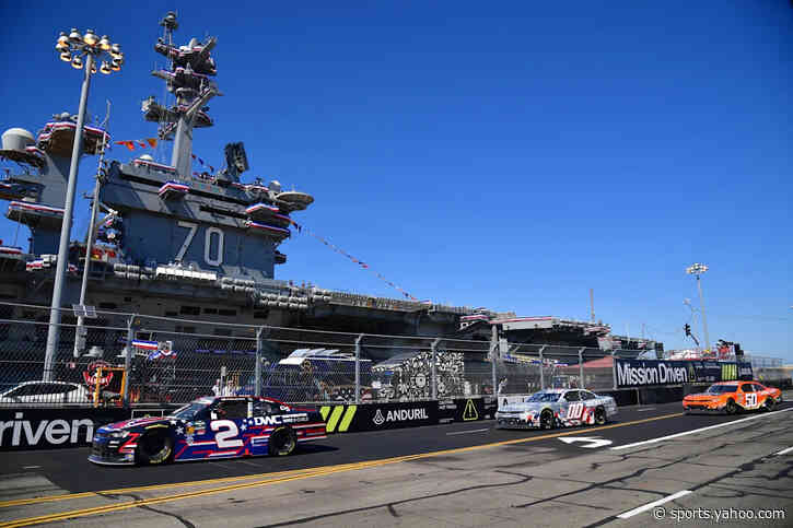 Sam Mayer damages wall in 25-car crash at NASCAR O'Reilly San Diego race