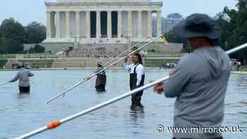 Trump blames 'vandals' for Lincoln Memorial Reflecting Pool damage as Olympian arrested