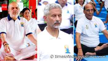 'We are all grateful to PM Modi': Top ministers, CMs perform yoga across India