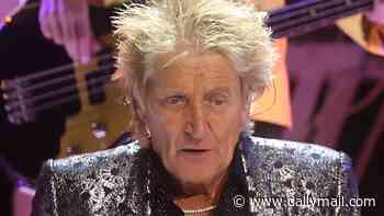 Rod Stewart, 81, forced to use OXYGEN TANK as he nearly faints mid-concert… days after abruptly canceling show over health issues