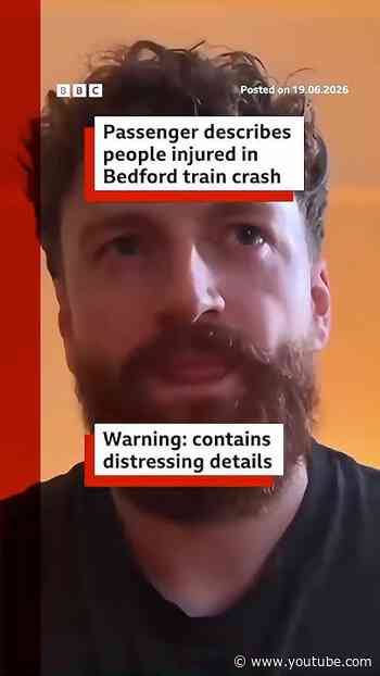 Passenger describes people injured in Bedford train crash. #Bedford #Train #BBCNews
