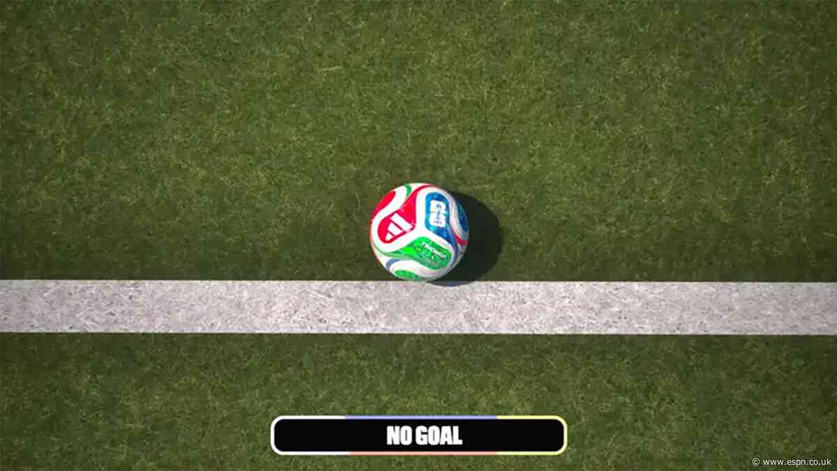 How close is this? Japan denied a goal by millimet...