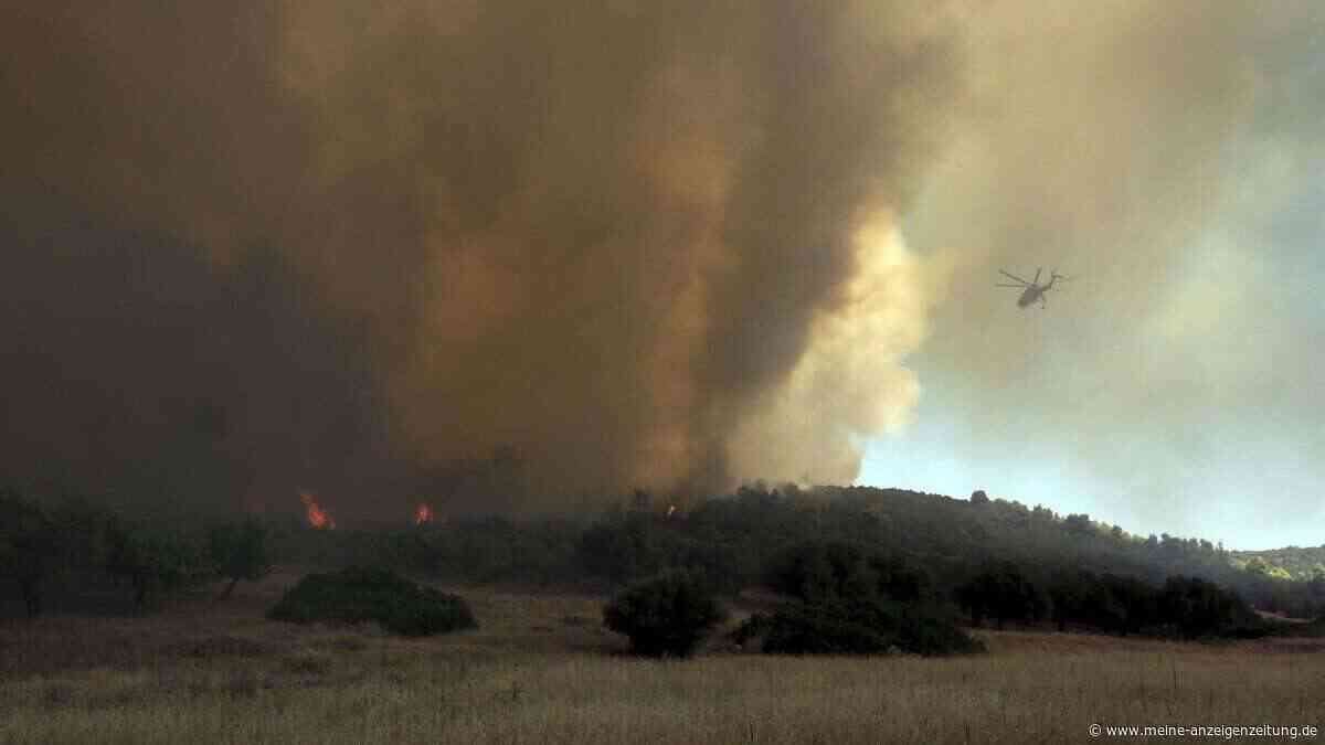 Flammen im Mittelmeerraum: Dörfer bei Waldbrand auf griechischer Insel evakuiert