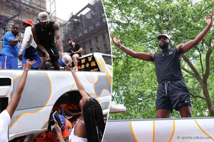 Mitchell Robinson’s heartwarming gesture with neighborhood on night before Knicks’ title parade