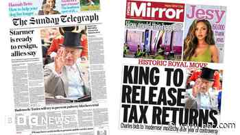 The Papers: 'Starmer ready to resign' and 'King to release tax returns'