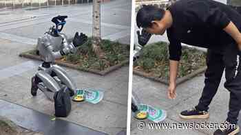 Chinese robot bedelt om geld: ‘Moet opladen’