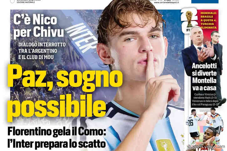 Today’s Papers: Paz dream possible, Inter don’t stop, too many World Cup games