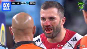 Live: James Tedesco in the wars as Roosters try to hold off Sharks