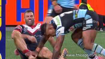 Tedesco bloodied after heavy collision