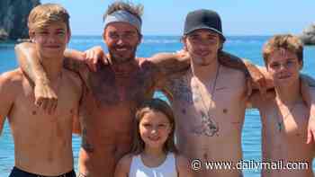 Victoria Beckham includes Brooklyn in Father's Day post after she was left 'heartbroken' over his advert mocking their row - as David celebrates without estranged son for a second year