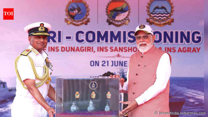 Modi commissions 3 indigenous frontline naval ships, says ‘strong maritime capability deciding factor for country's eco, strategic influence’