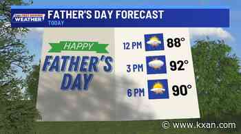 Hot with some showers for Father's Day