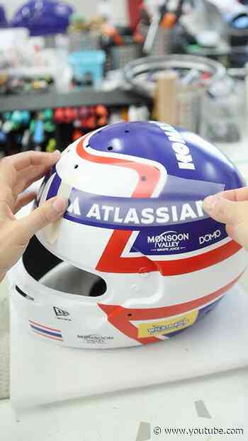 How it all comes together 🤝 The making of Alex's iconic helmet for the Barcelona GP 🙌 #f1