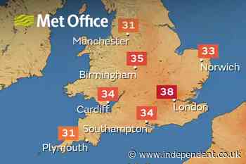 Four day extreme heat warning issued as UK temperatures to soar to 38C