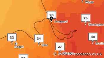 Met Office map turns red as Liverpool under extreme heat warning