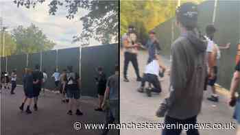 Youths smash through Parklife barrier - but they're repelled by security