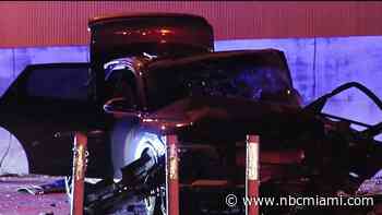 Miami officer hospitalized, 1 in critical condition after wrong-way crash on I-95, cops say