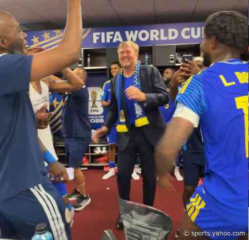 King and Queen join Curaçao dressing-room party after draw; watch 🎥