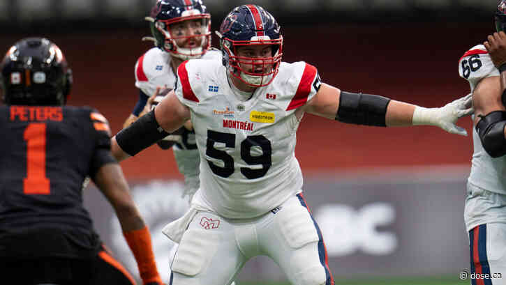 A former Rouge et Or player scores points for the Alouettes
