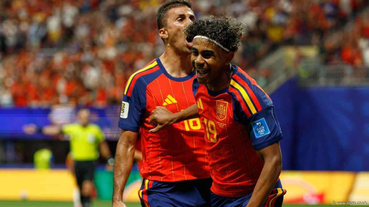 Yamal nets 1st World Cup goal to fuel Spain rout