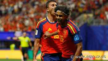 Yamal nets 1st World Cup goal to fuel Spain rout