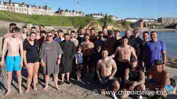 Dippers gather at Cullercoats to urge men to 'speak up' in 'life-changing' North Sea dips