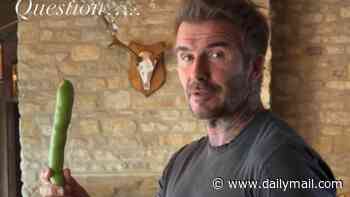 David Beckham impresses wife Victoria with his 'massive broad beans' and jokes 'size does matter' in hilarious innuendo-filled post