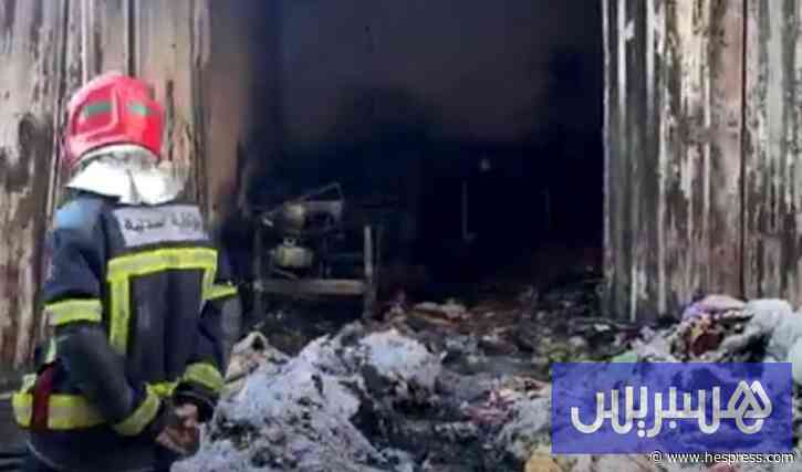 احتراق متجر يسلب حياة طفل بسطات