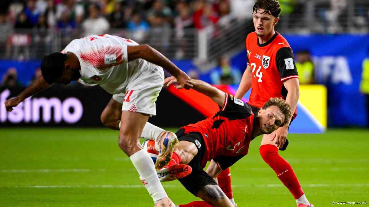 Austria's Posch fitted with mask after broken jaw