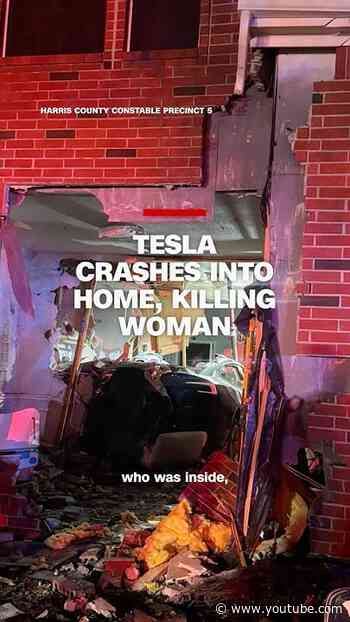 Tesla crashes into home, killing woman