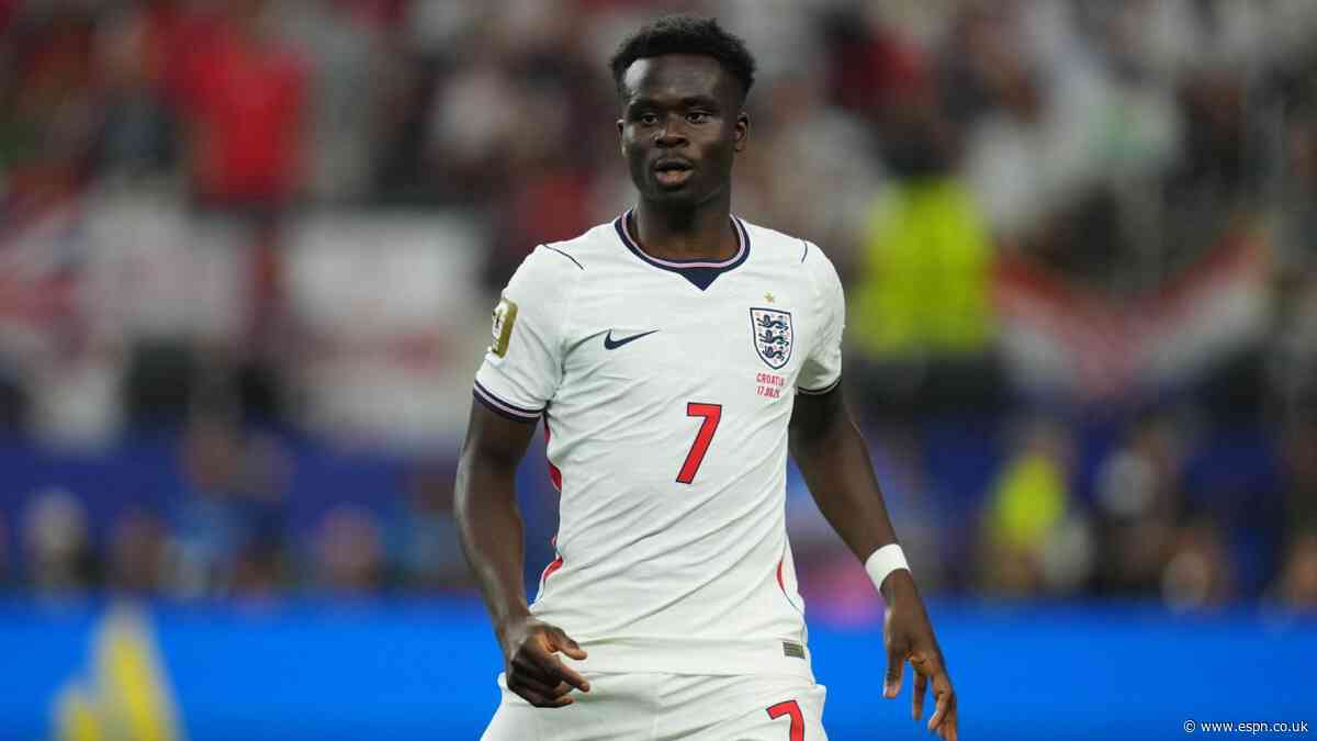 Saka back in England training after solo session