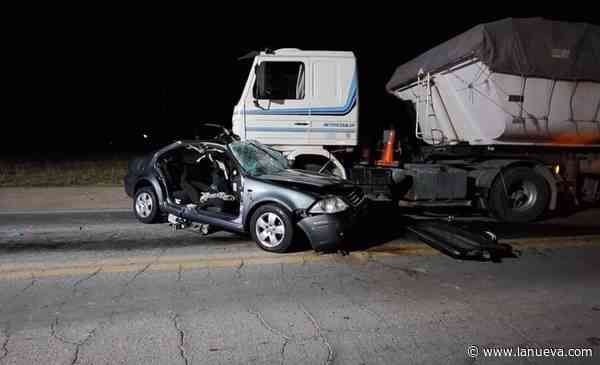 Trágico choque en la Ruta 3: un automovilista falleció y su acompañante resultó gravemente herida