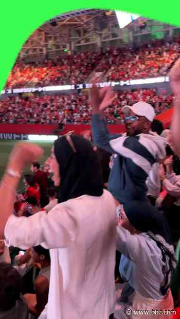 Morocco fans in Rabat celebrate win over Scotland