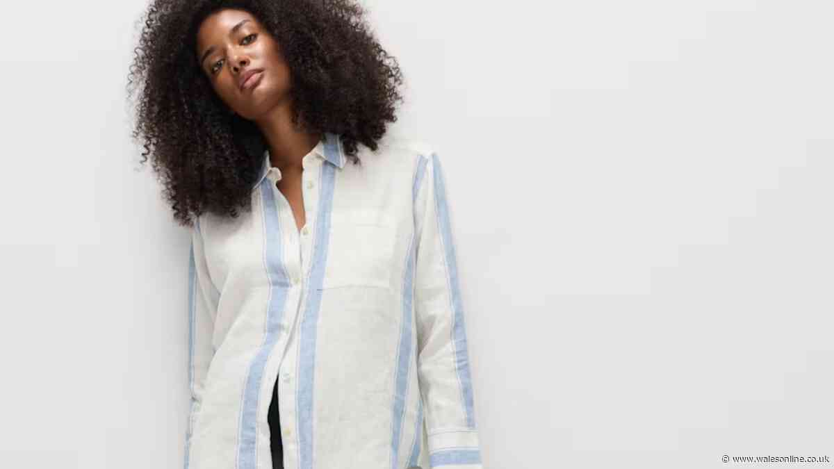 'Very flattering' linen shirt with a 'luxe look' is ideal for summer heat
