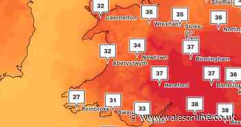 AD FEATURE: Met Office weather maps show day Wales will hit 38C as heatwave kicks off four day amber warning